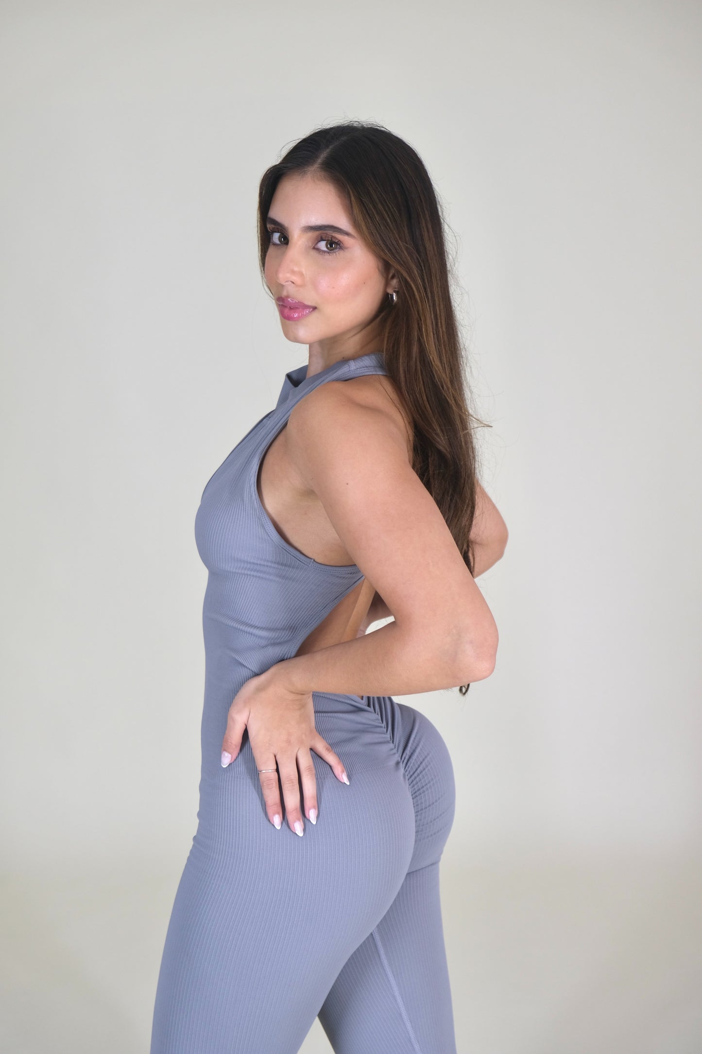 Dynamic Sculpt Jumpsuit – Cloud Slate