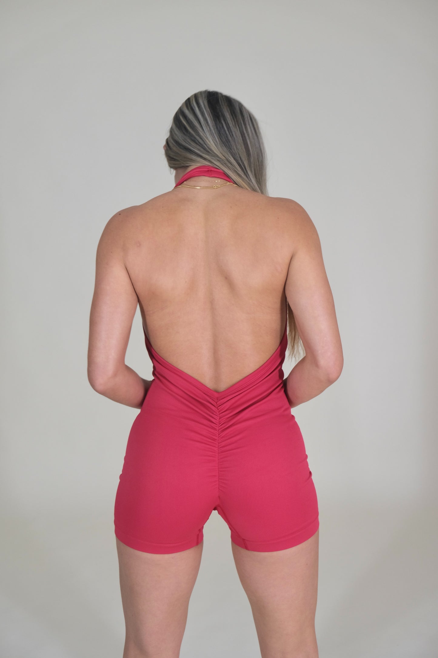 Dynamic Bare Romper – Hibiscus Rush