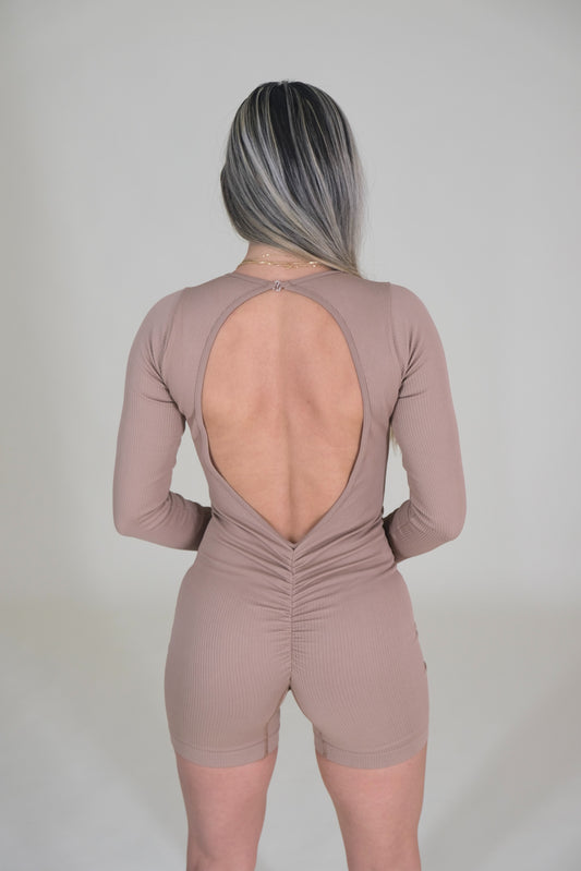 Dynamic Midnight Romper – Cocoa Dusk