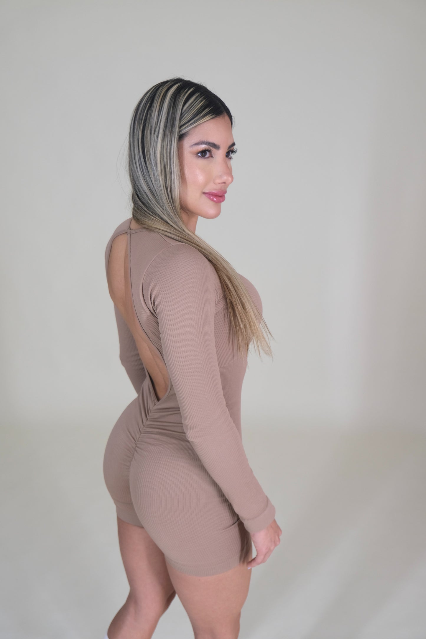 Dynamic Midnight Romper – Cocoa Dusk